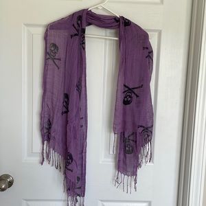Skull print scarf